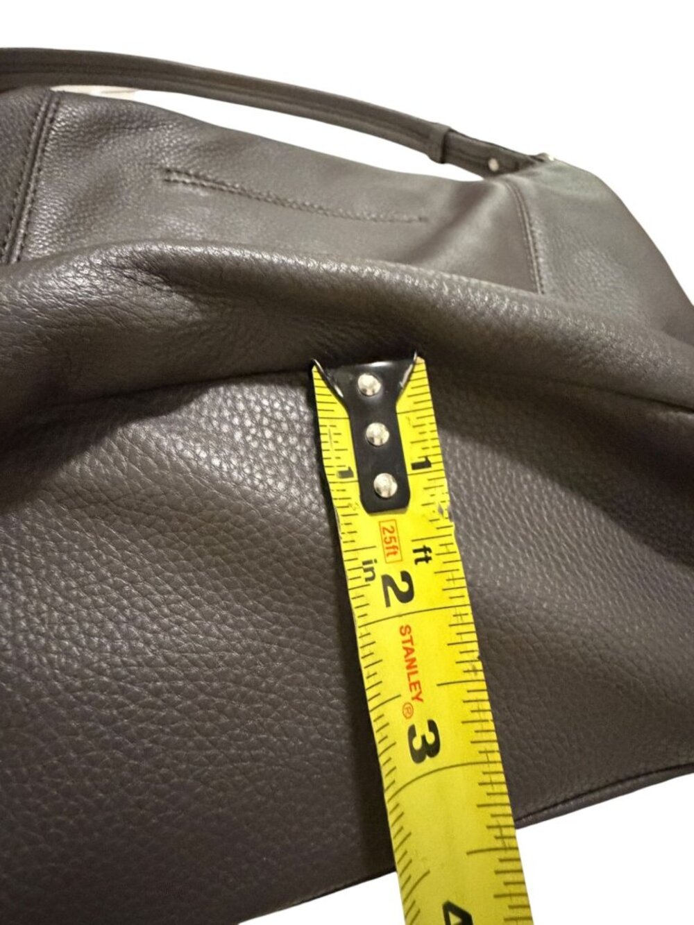 The Sak Slate Leather Sequoia Hobo Shoulder Bag Purse Zipper Closure - Picture 9 of 14